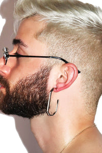 Geode Single Earring- Silver