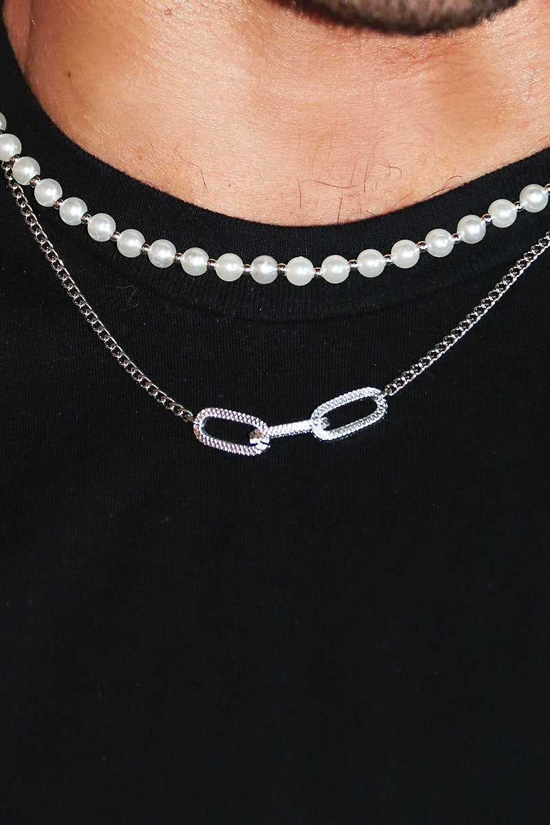 DNA Origins Pearl Necklace - Silver