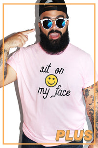 PLUS: Sit On My Face Tee-Pink