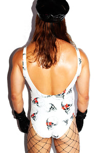 Cranium Skull All Over Bodysuit -White