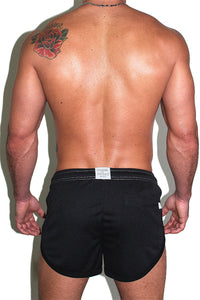 Skeleton Running Shorts- Black