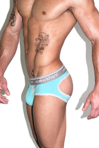 Core Open Back Brief-Sky Blue