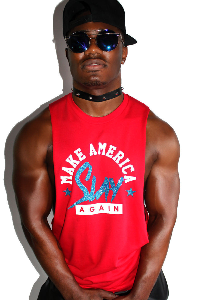 Make America Slay Again Shredder Tank-Red