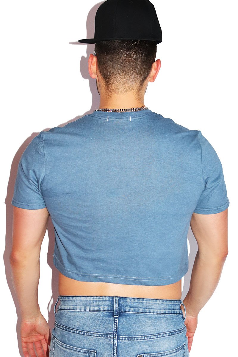 Smile Pasties Crop Tee-Blue