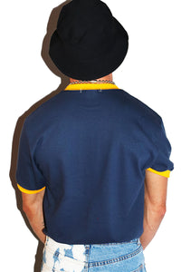 Sorry Mom Ringer Tee-Navy