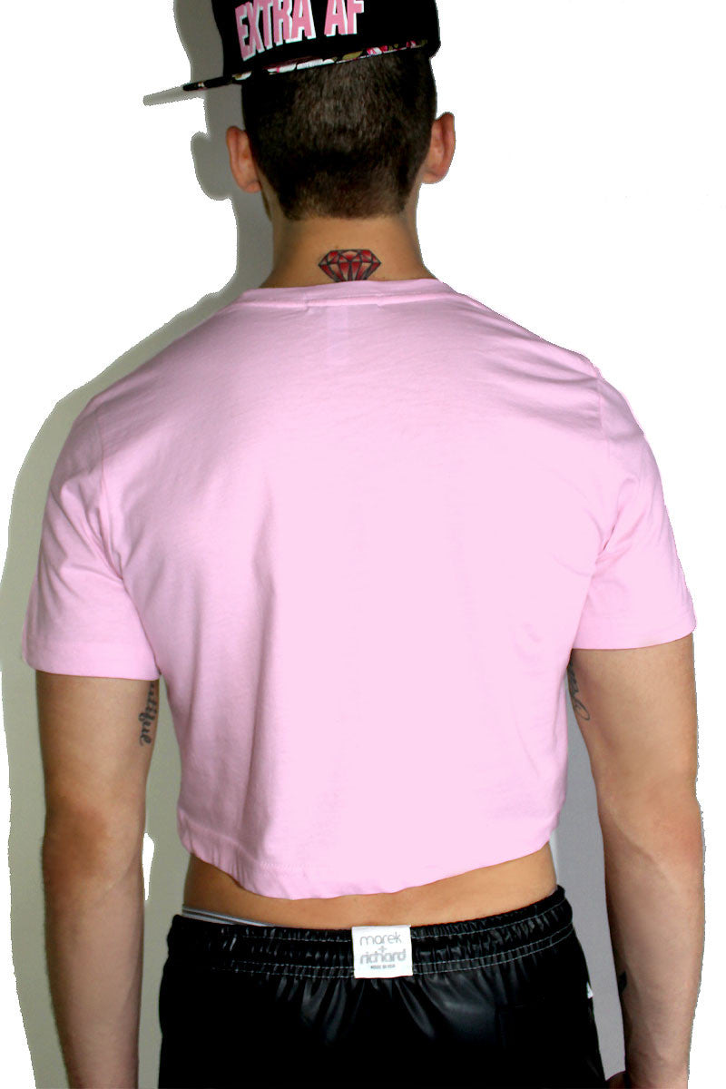 Spank Me Daddy Crop Tee-Pink