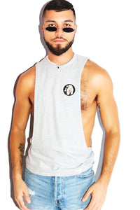 Spank Me Low Arm Shredder Tank-Grey