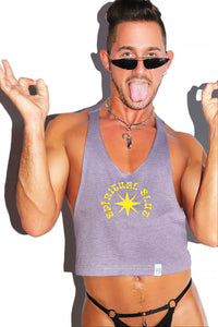 Spiritual Slut Crop String Tank- Purple Heather