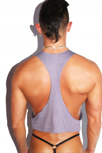 Spiritual Slut Crop String Tank- Purple Heather