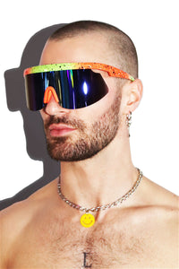 Inner City Shield Sunglasses- Orange