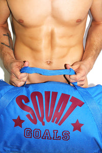 Squat Goals Duffel Bag- Blue