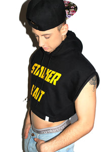 Stalker Bait Sleveless Hoodie-Black