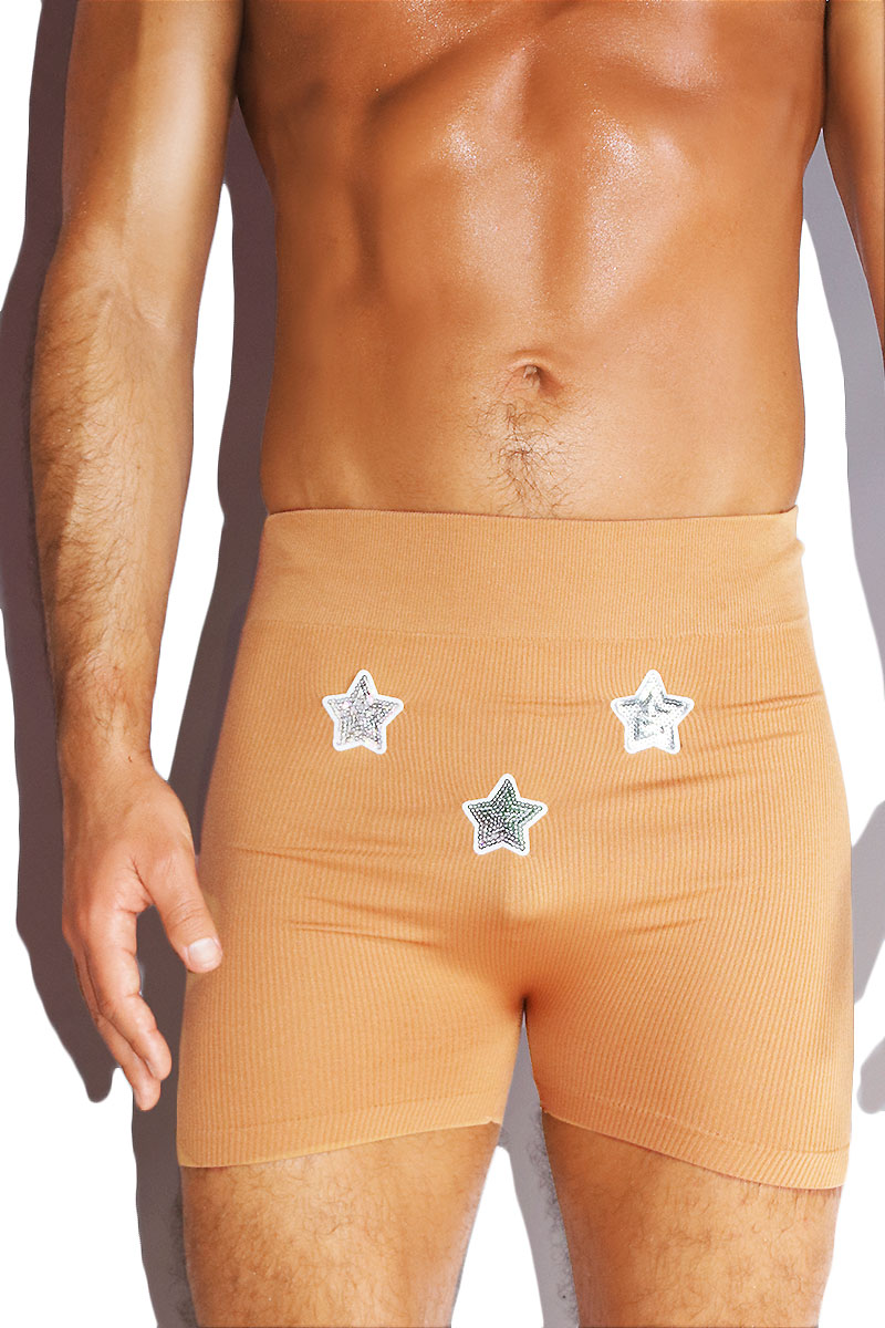 Stars Alignment Booty Shorts- Sand