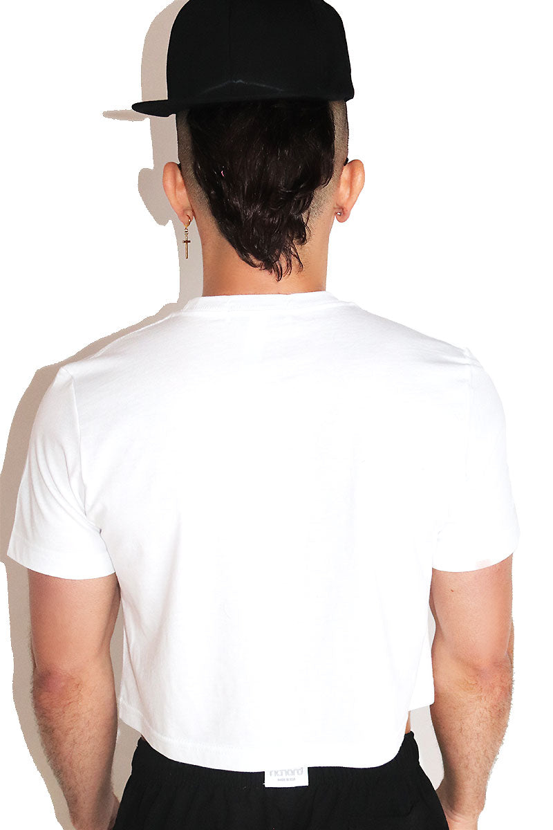 Stays At Sea Crop Tee- White