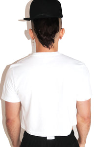 Stays At Sea Crop Tee- White