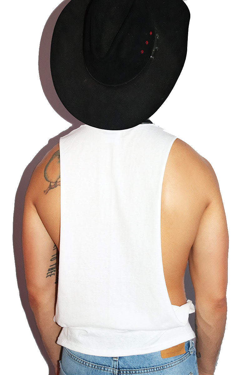 Steers And Queers Ringer Low Arm Shredder-White