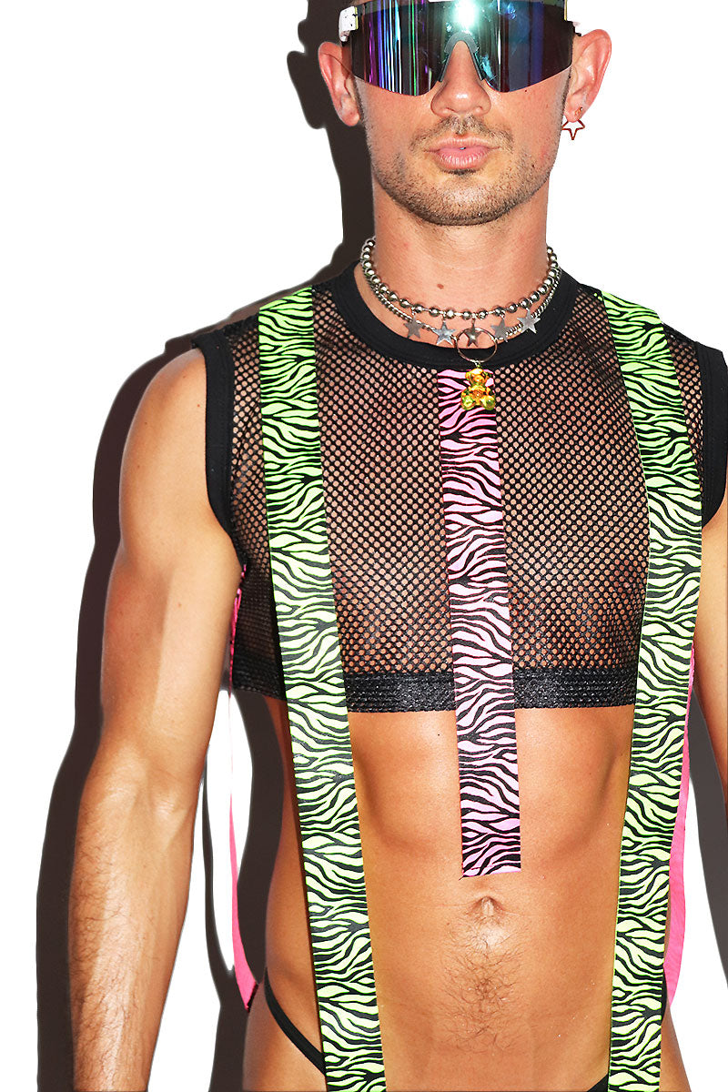 Free Flow Ribbons Extreme Crop Tank- Black