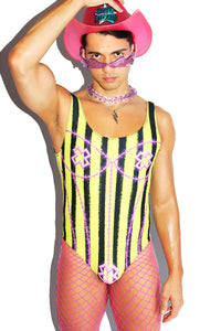 Freakhouse All Over Bodysuit -Neon Green