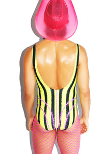 Freakhouse All Over Bodysuit -Neon Green