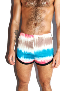 Road Tripping Running Shorts- Blue