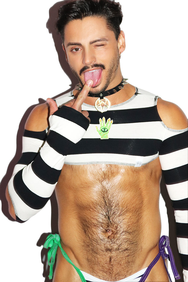 Beetle Stripe Extra Tight Sleeve Harness- White