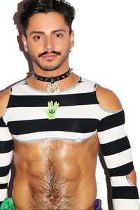 Beetle Stripe Extra Tight Sleeve Harness- White