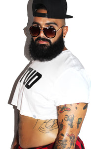 PLUS: Stud Extreme Crop Tee-White