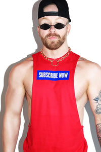 Subscribe Now Low Arm Shredder Tank- Red