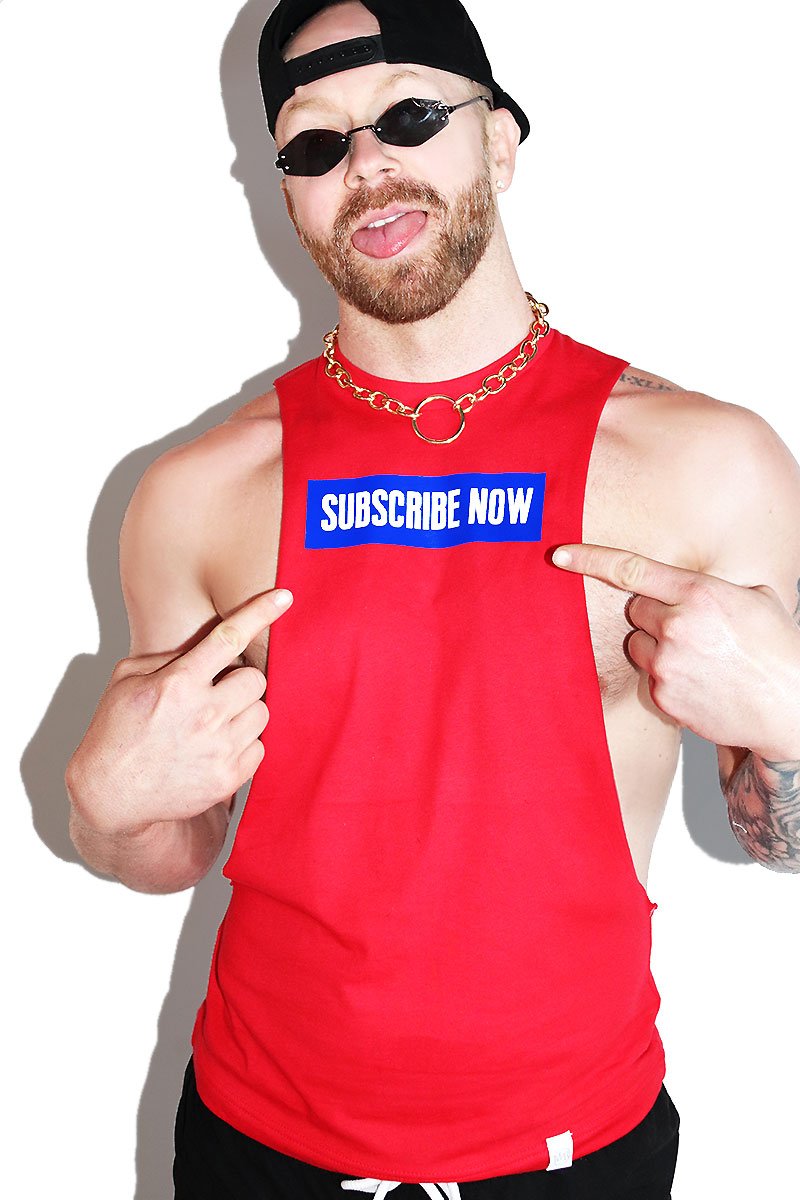 Subscribe Now Low Arm Shredder Tank- Red