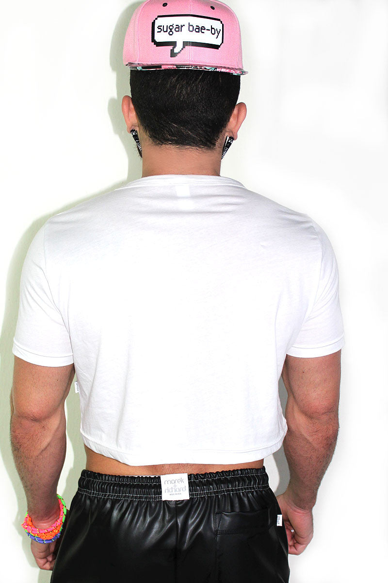 Sugar Baeby Crop Tee- White