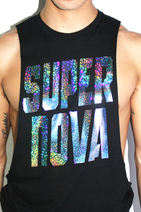 Super Nova Low Armhole Tank- Black