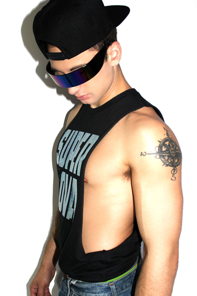 Super Nova Low Armhole Tank- Black