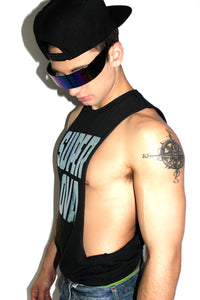Super Nova Low Armhole Tank- Black