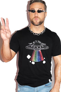 Take Me To Your Daddy Tee-Black