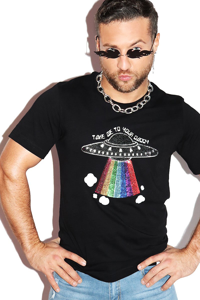 Take Me To Your Daddy Tee-Black