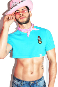 Blast Off Extreme Crop Tee- Blue