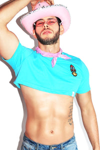 Blast Off Extreme Crop Tee- Blue