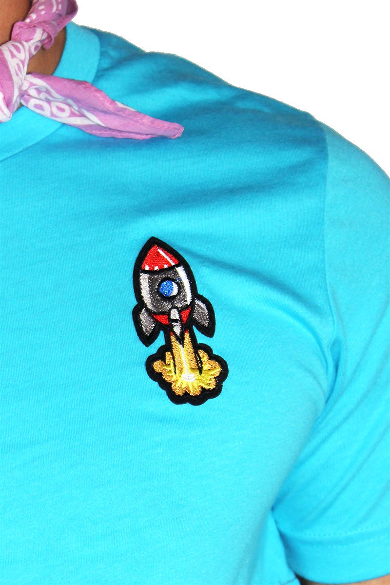 Blast Off Extreme Crop Tee- Blue