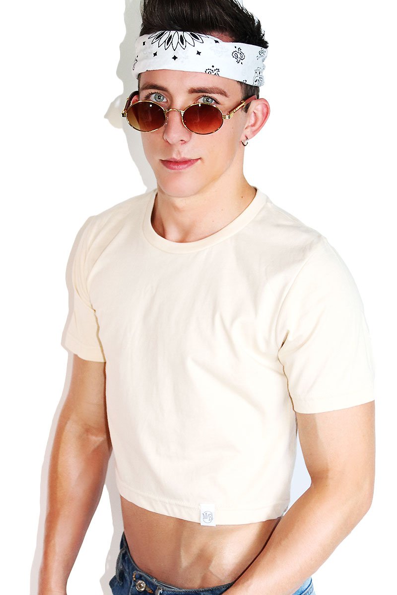 Core Crop Tee-Tan