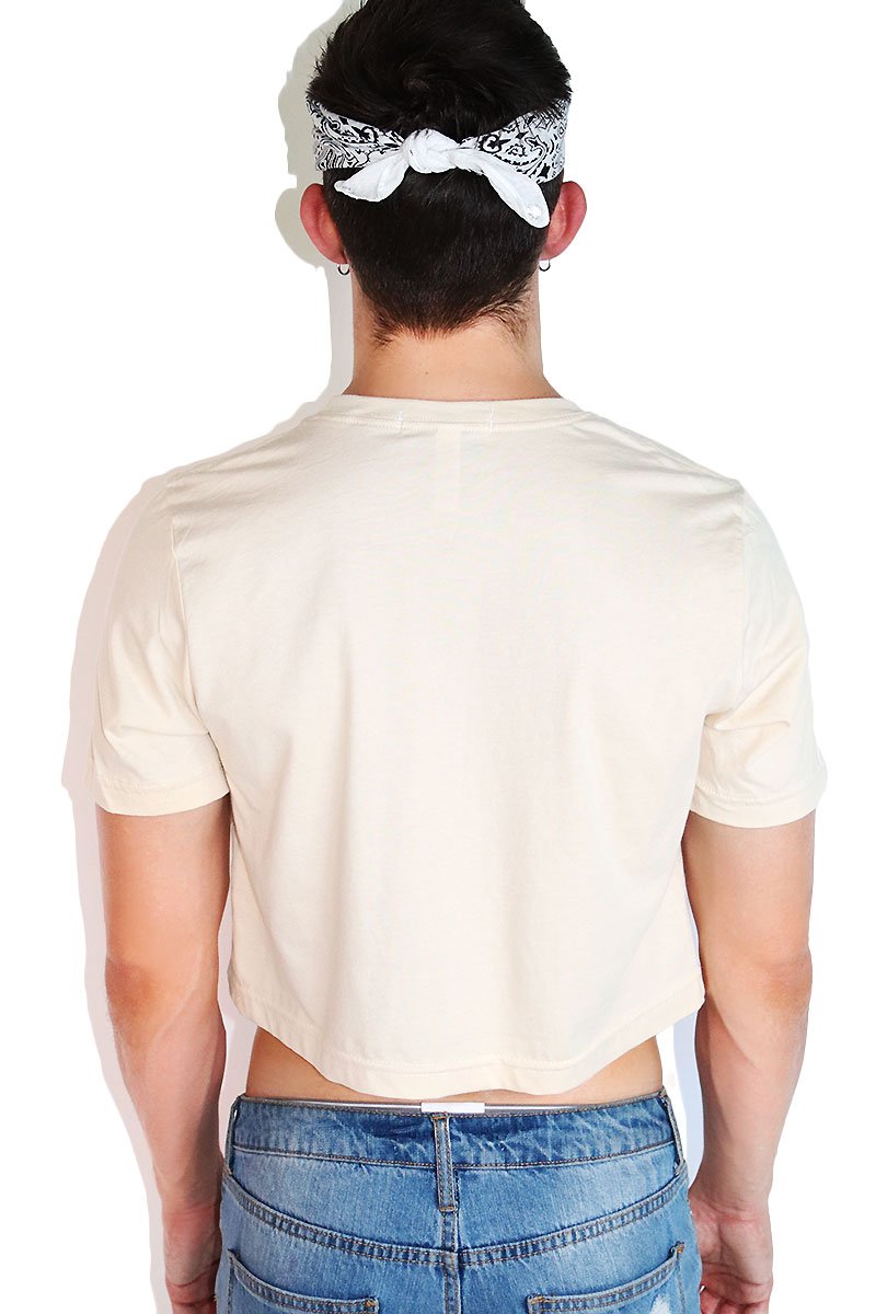 Core Crop Tee-Tan