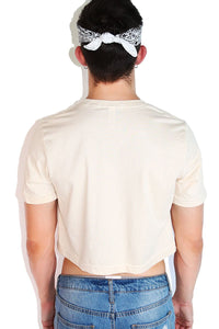 Core Crop Tee-Tan