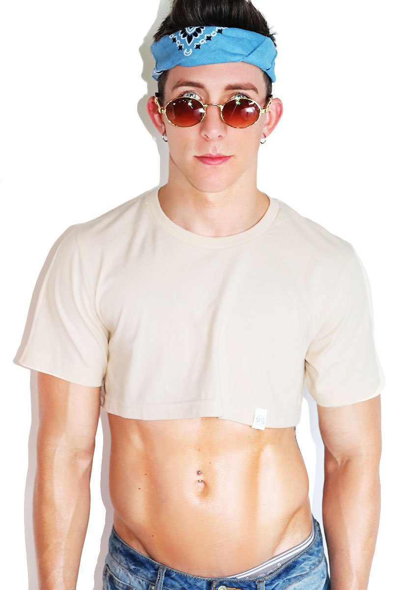 Core Extreme Crop Tee-Tan
