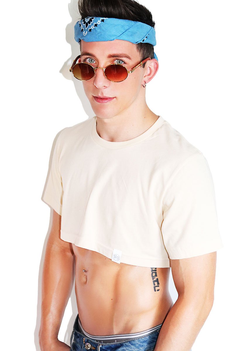 Core Extreme Crop Tee-Tan