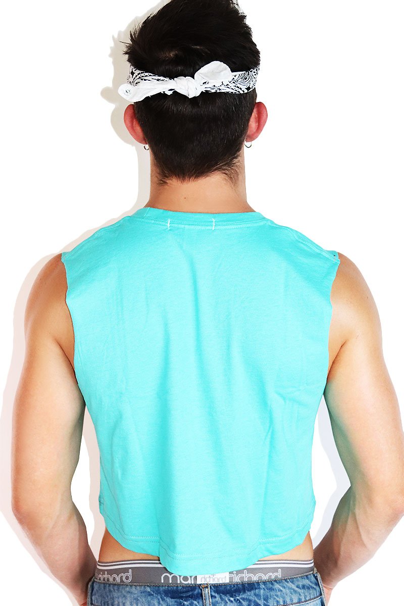 Core Crop Tank-Teal