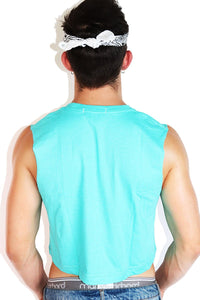 Core Crop Tank-Teal