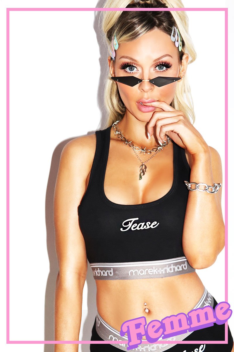 Tease Sports Tank-Black