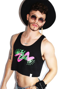 That Bitch Crop Racerback Tank-Black
