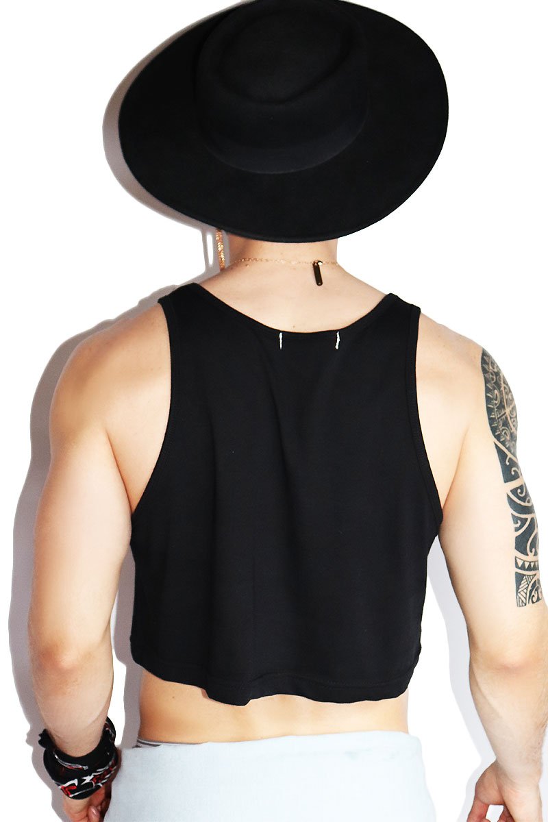 That Bitch Crop Racerback Tank-Black