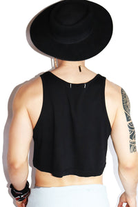 That Bitch Crop Racerback Tank-Black