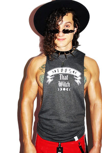 That Witch Low Arm Shedder Tank- Dark Charcoal